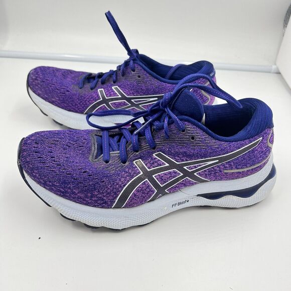 Asics Shoes - Asics Gel Nimbus 24 Running Shoes Womens Size 7.5 Purple Road Walking FF Blast